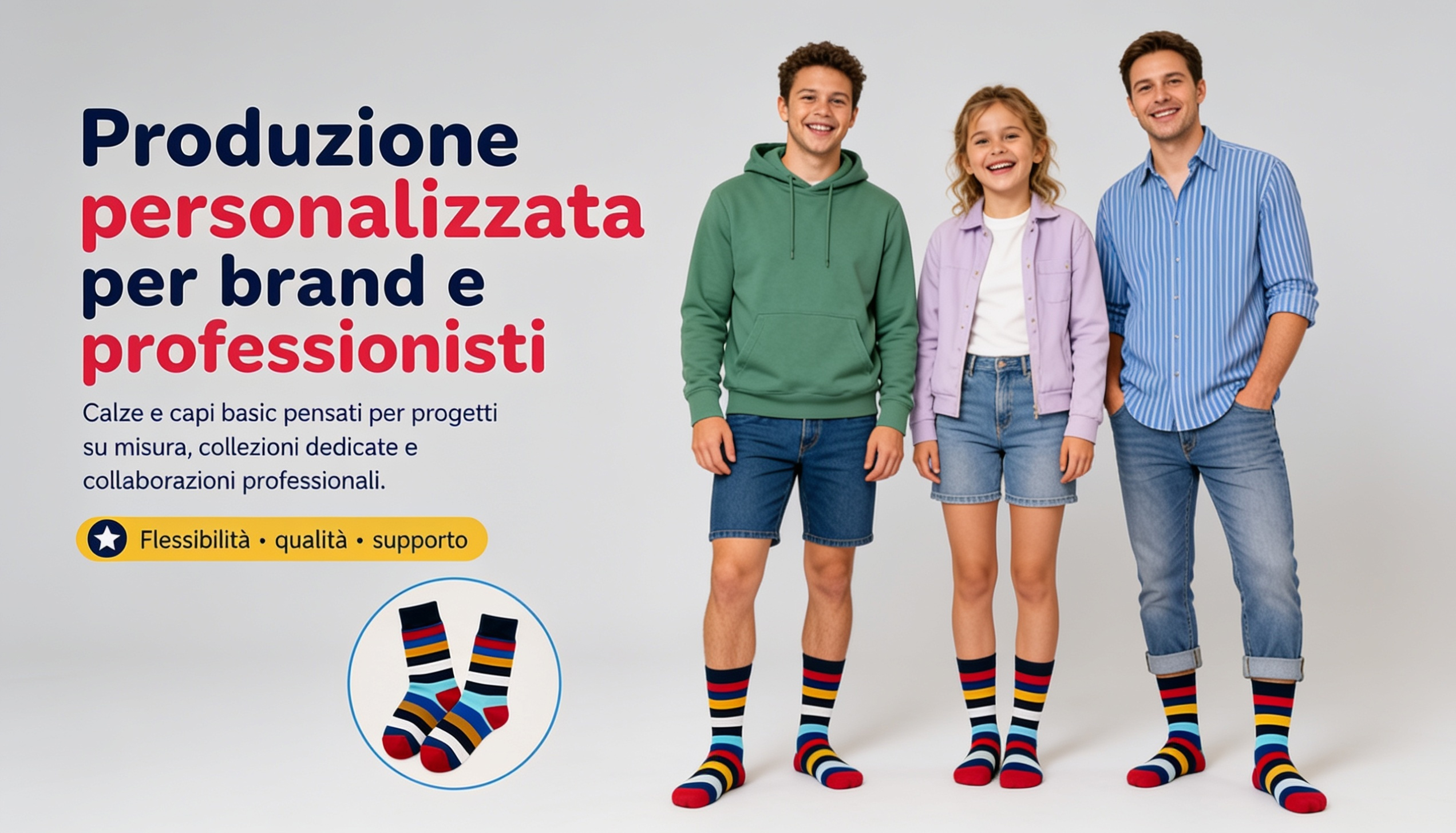 Calze colorate, comode e creative