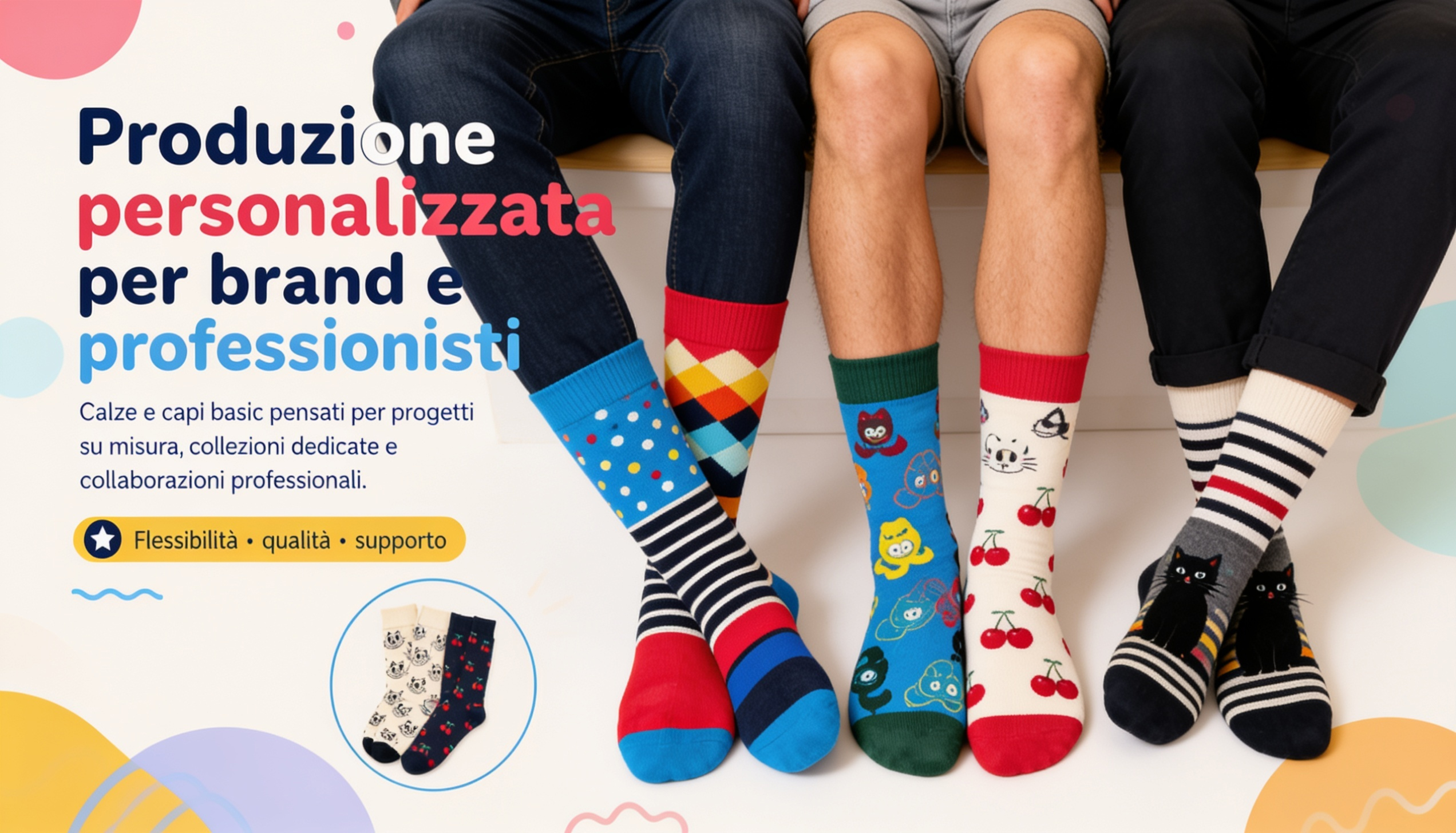 Dalle-grafiche-più-vivaci-ai-dettagli-personalizzati,-ogni-calza-nasce-per-unire-comfort,-qualità-e-identità-visiva